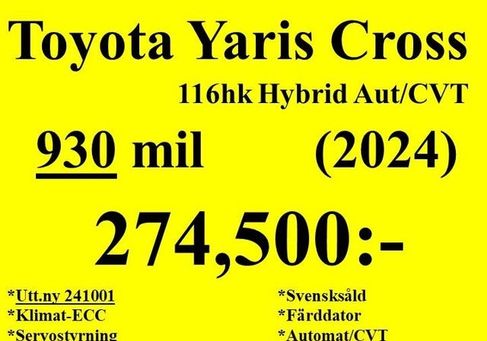 Toyota Yaris Cross, 2024 2