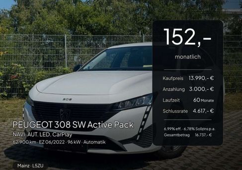 Peugeot 308, 2022