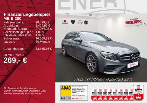 Mercedes-Benz E 200, 2020