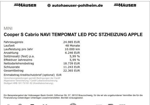 MINI Cooper S Cabrio, 2020