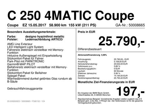 Mercedes-Benz C 250, 2017