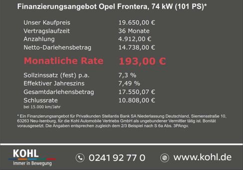 Opel Frontera, 2024