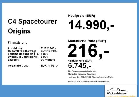 Citroën C4 SpaceTourer, 2019