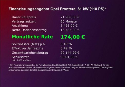 Opel Frontera, 2026