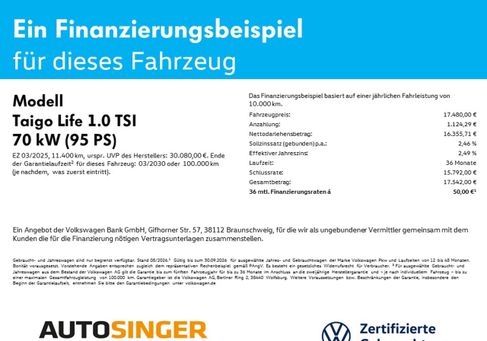 Volkswagen Taigo, 2025