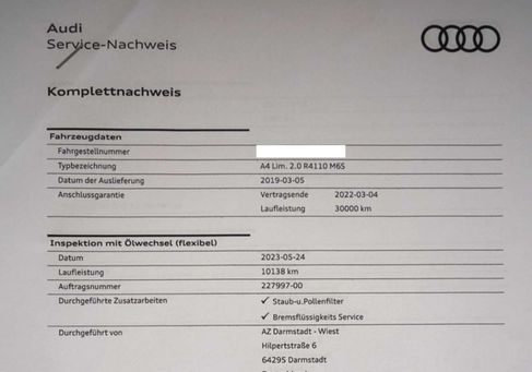 Audi A4, 2019